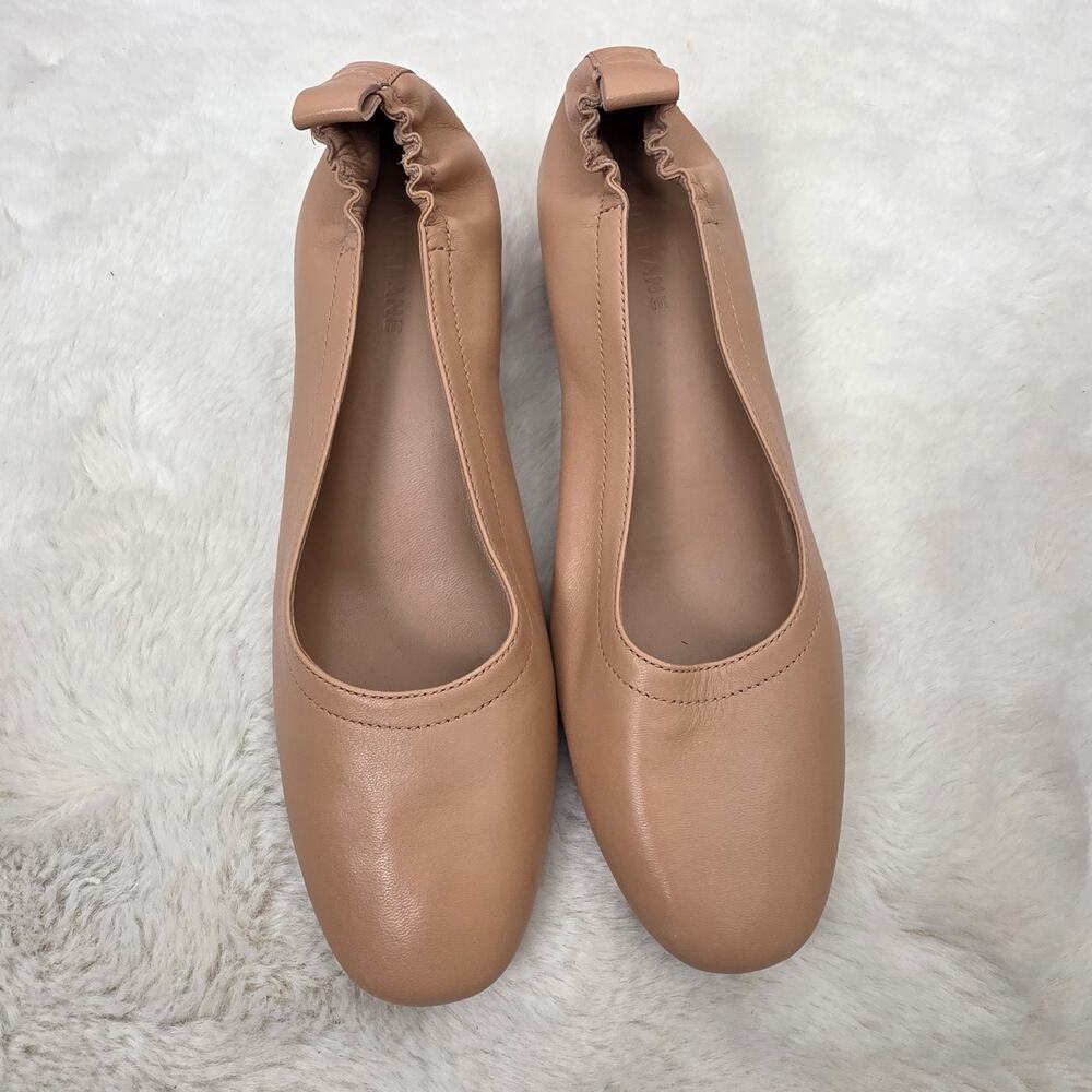 Everlane The Day Heel Blush Tan Italian Leather Block Heel Shoes Size 10